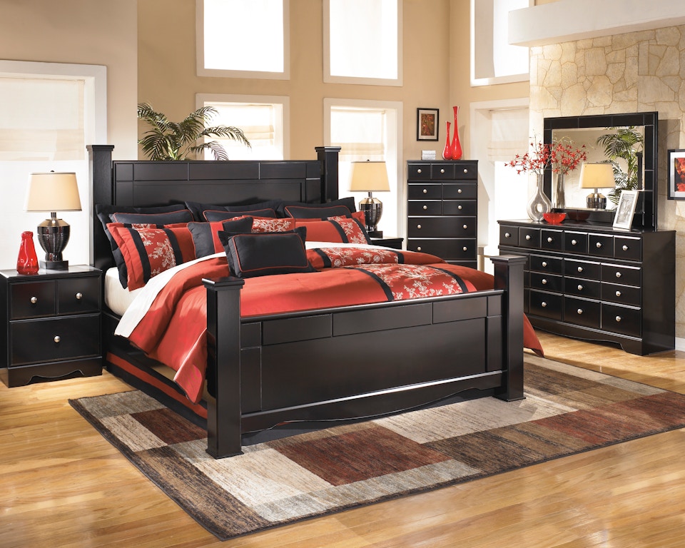 Signature Design By Ashley Shay 5pc King Poster Bedroom Set Includes King Poster Bed Dresser