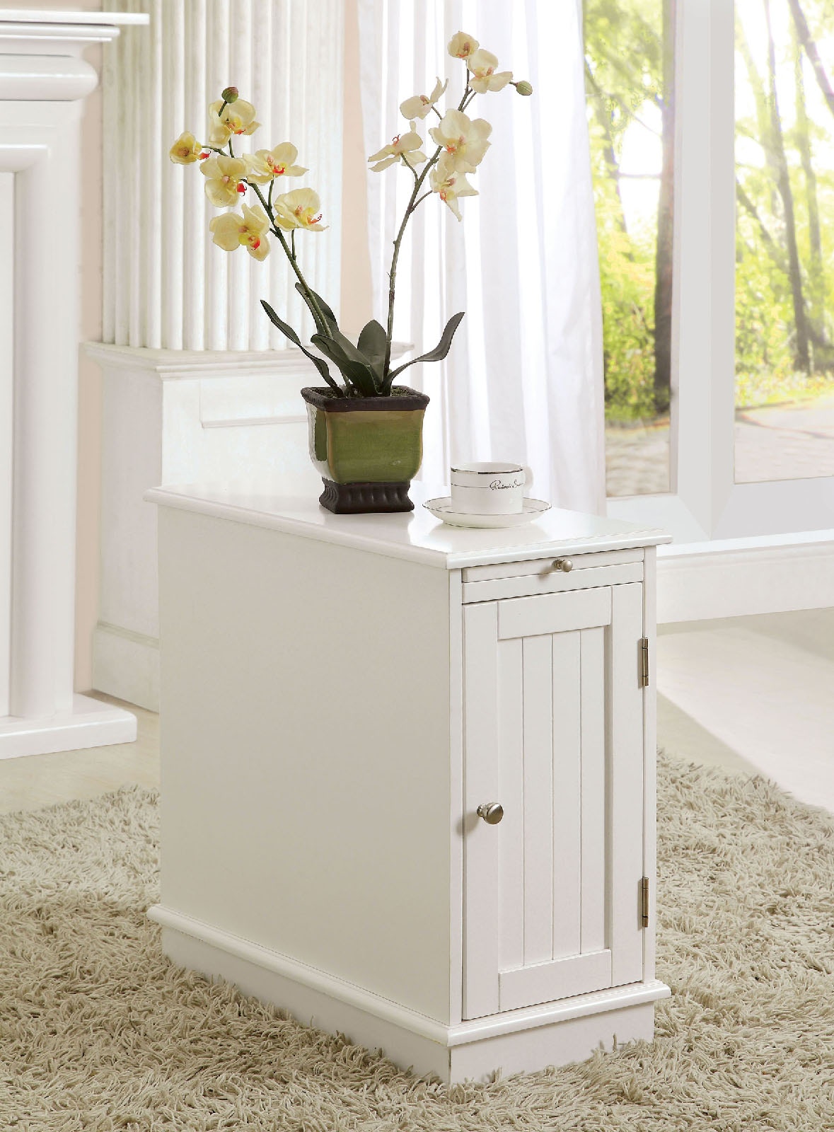 Furniture Of America Dining Room Cabinet W Pull Out Tray Cm Ac113