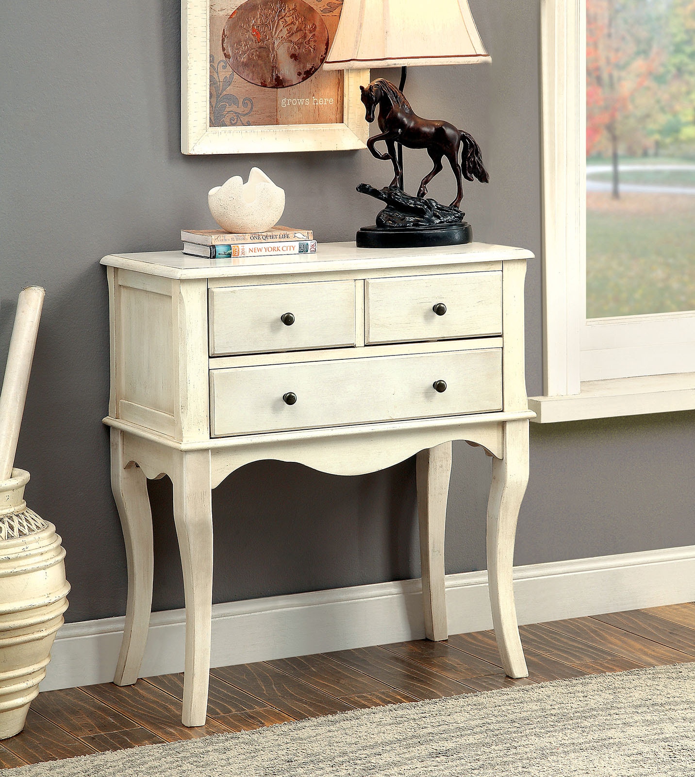 Hallway Cabinet Antique White