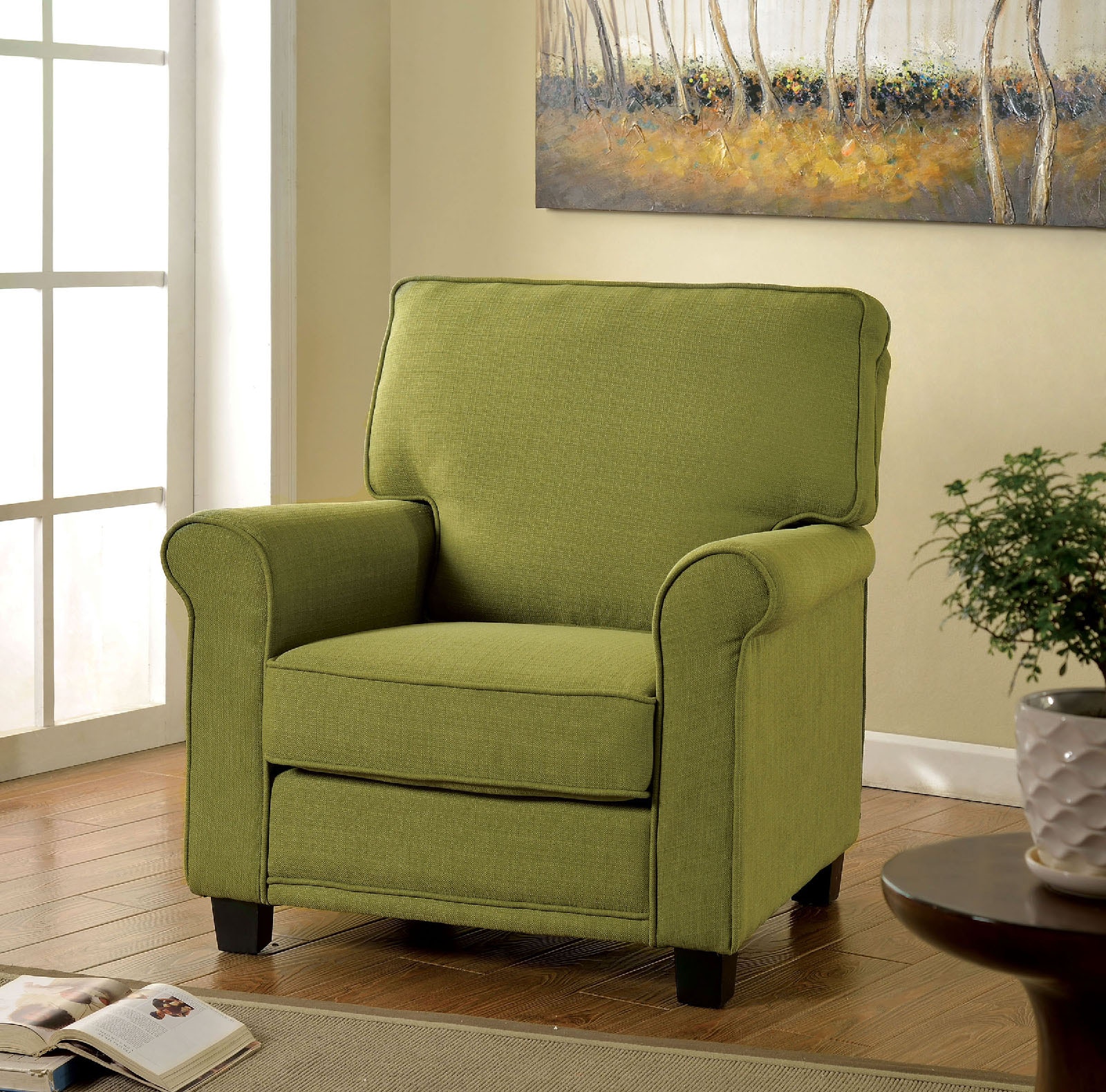green single chair