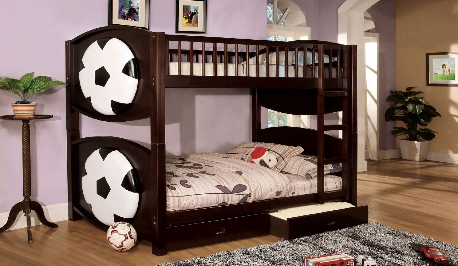Furniture Of America Bedroom Twin Twin Bunk Bed W 2 Drawers