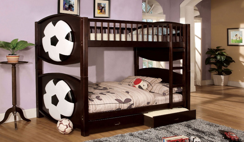 Furniture Of America Bedroom Twin Twin Bunk Bed W 2 Drawers