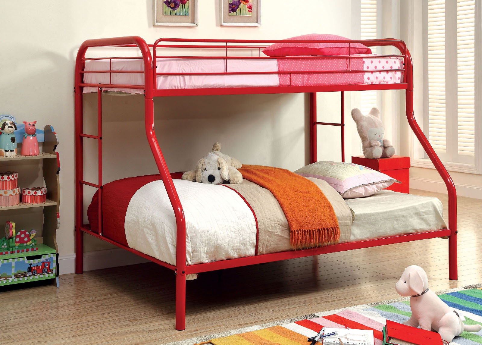 full bed with bunk on top