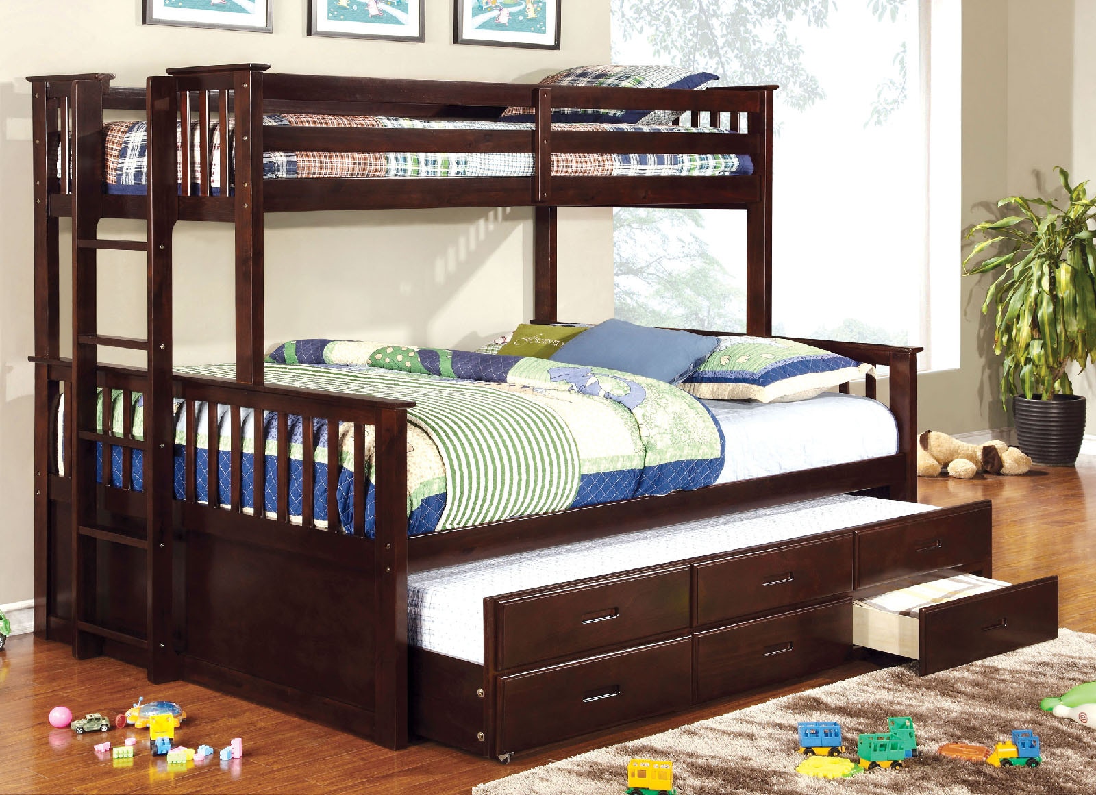 Furniture Of America Bedroom Twin Xl Queen Bunk Bed Headboard