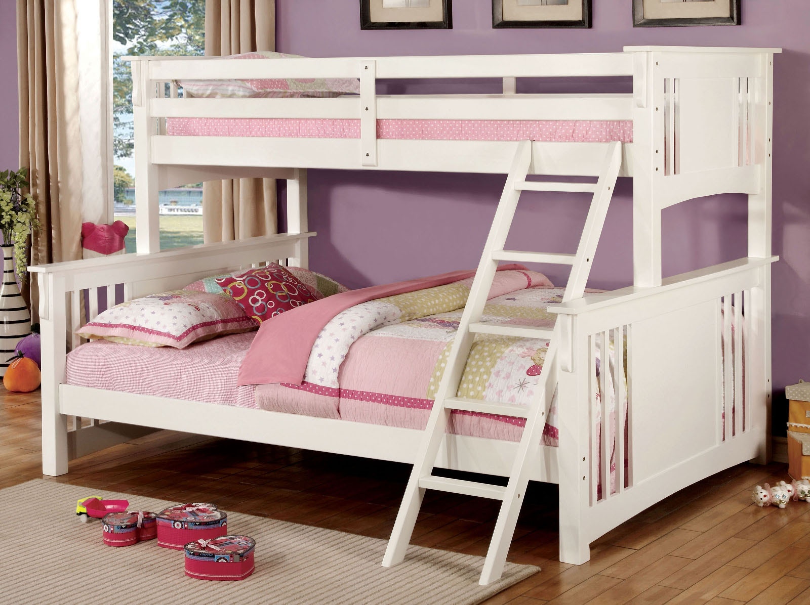 Furniture Of America Bedroom Twin Xl Queen Bunk Bed Headboard
