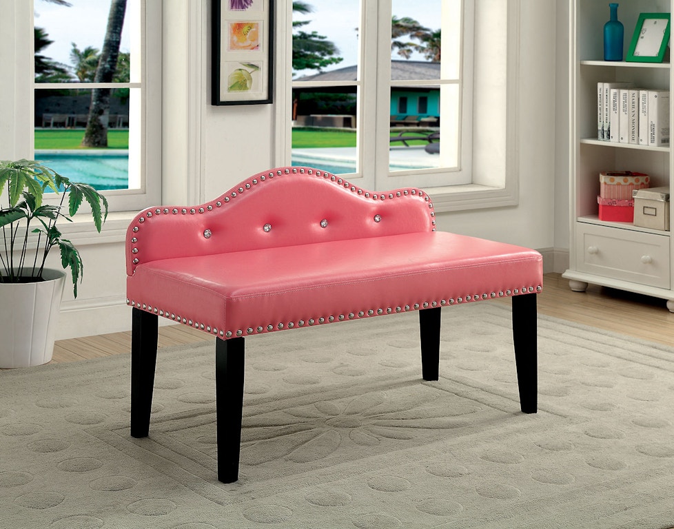 Furniture Of America Dining Room Small Bench Pink Cm Bn6883pk S The Furniture Mall Duluth And