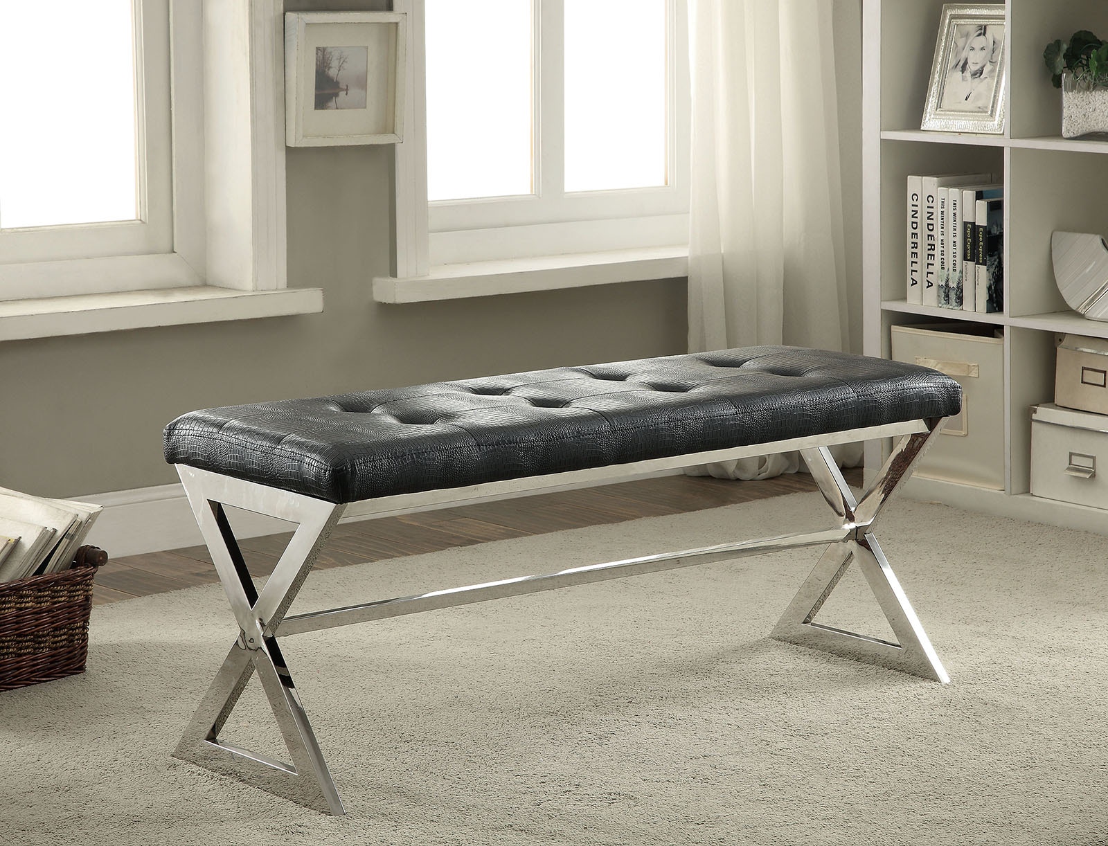 Furniture Of America Dining Room Bench Black Cm Bn6913bk The Furniture Mall Duluth Kennesaw