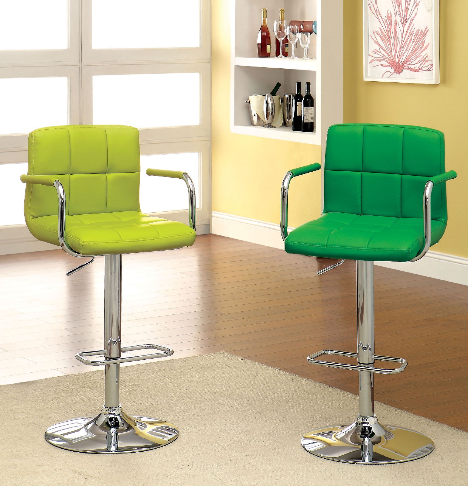 Furniture of America Casual Dining Bar Stool Lime CM BR6917LM