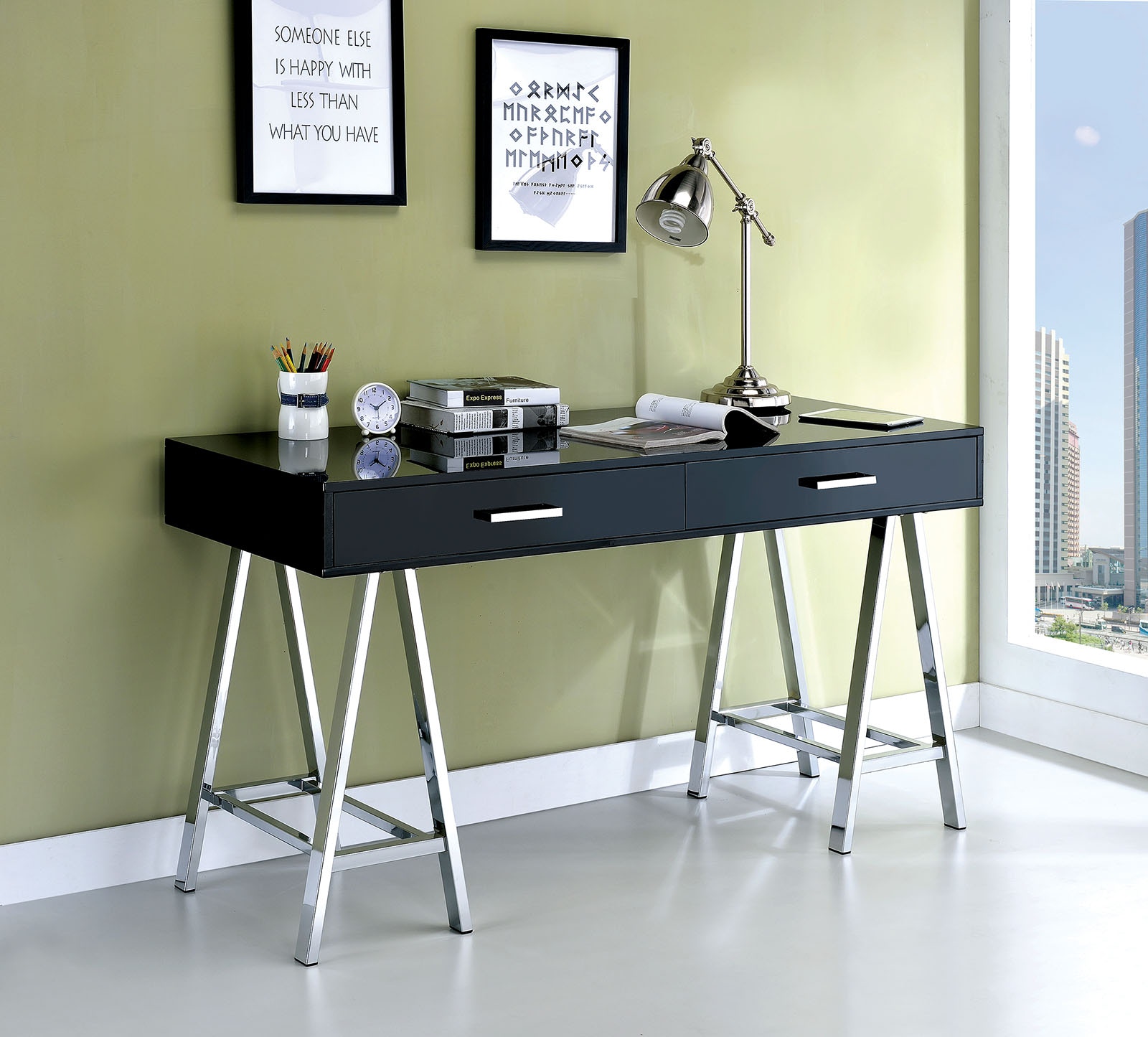 Furniture Of America Home Office Computer Desk Black Cm Dk6133bk