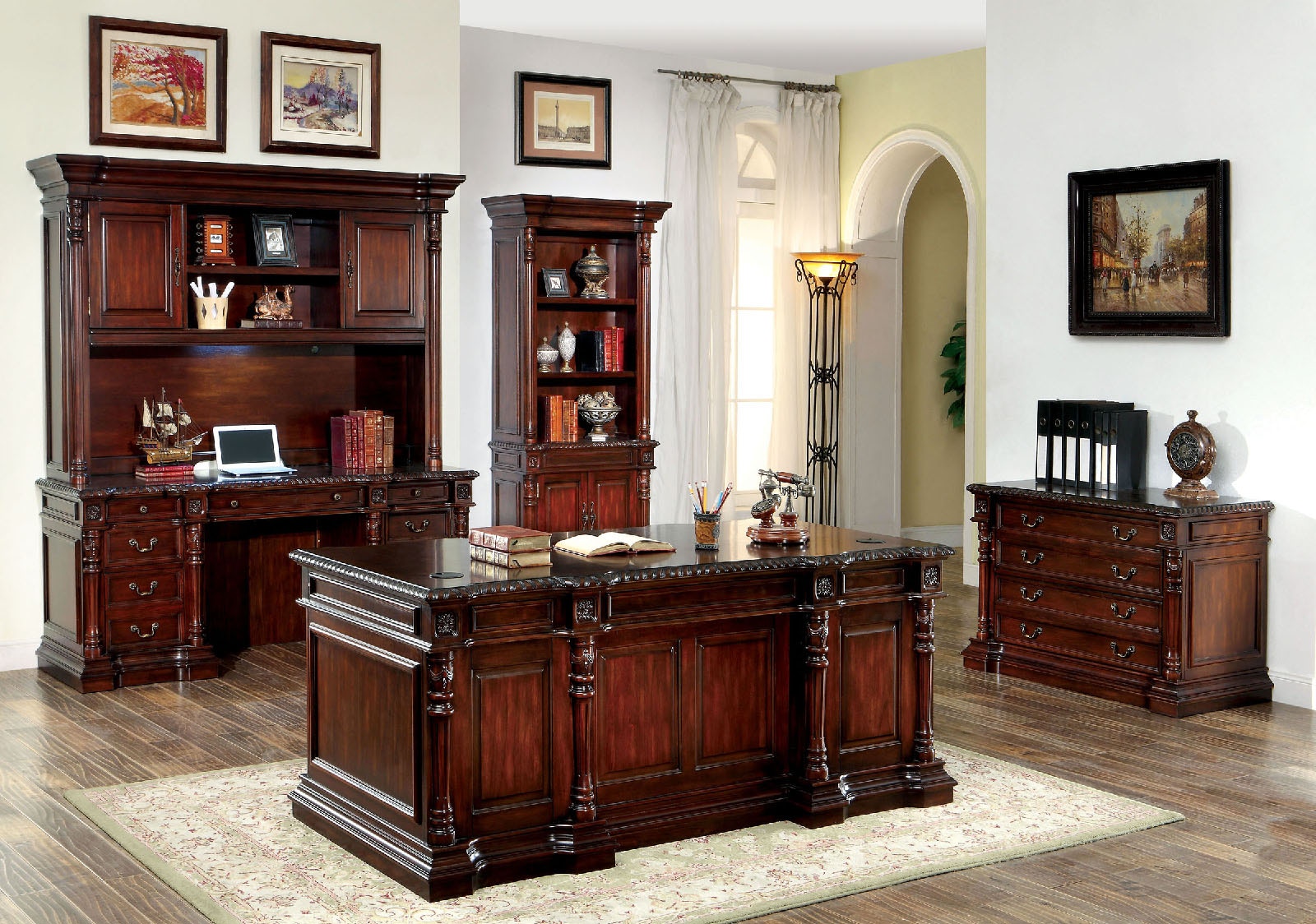 WE Furniture AZF32ALGRDWO Buffet 32 White Oak