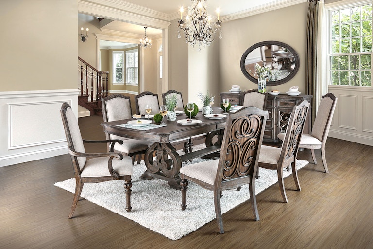 furniture of america dining room dining table cm3150t-table - the