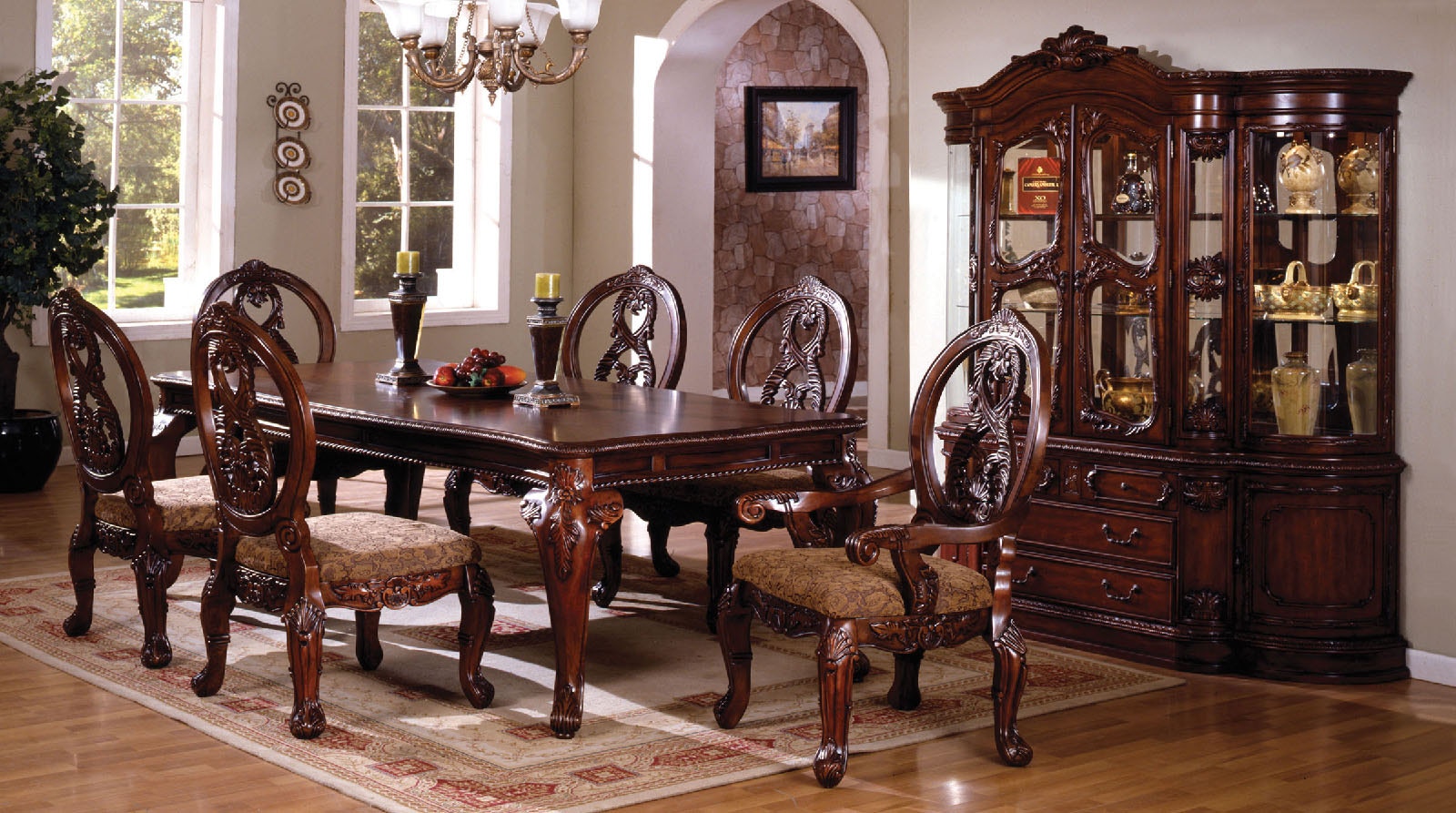 dining room set with hutch and buffet