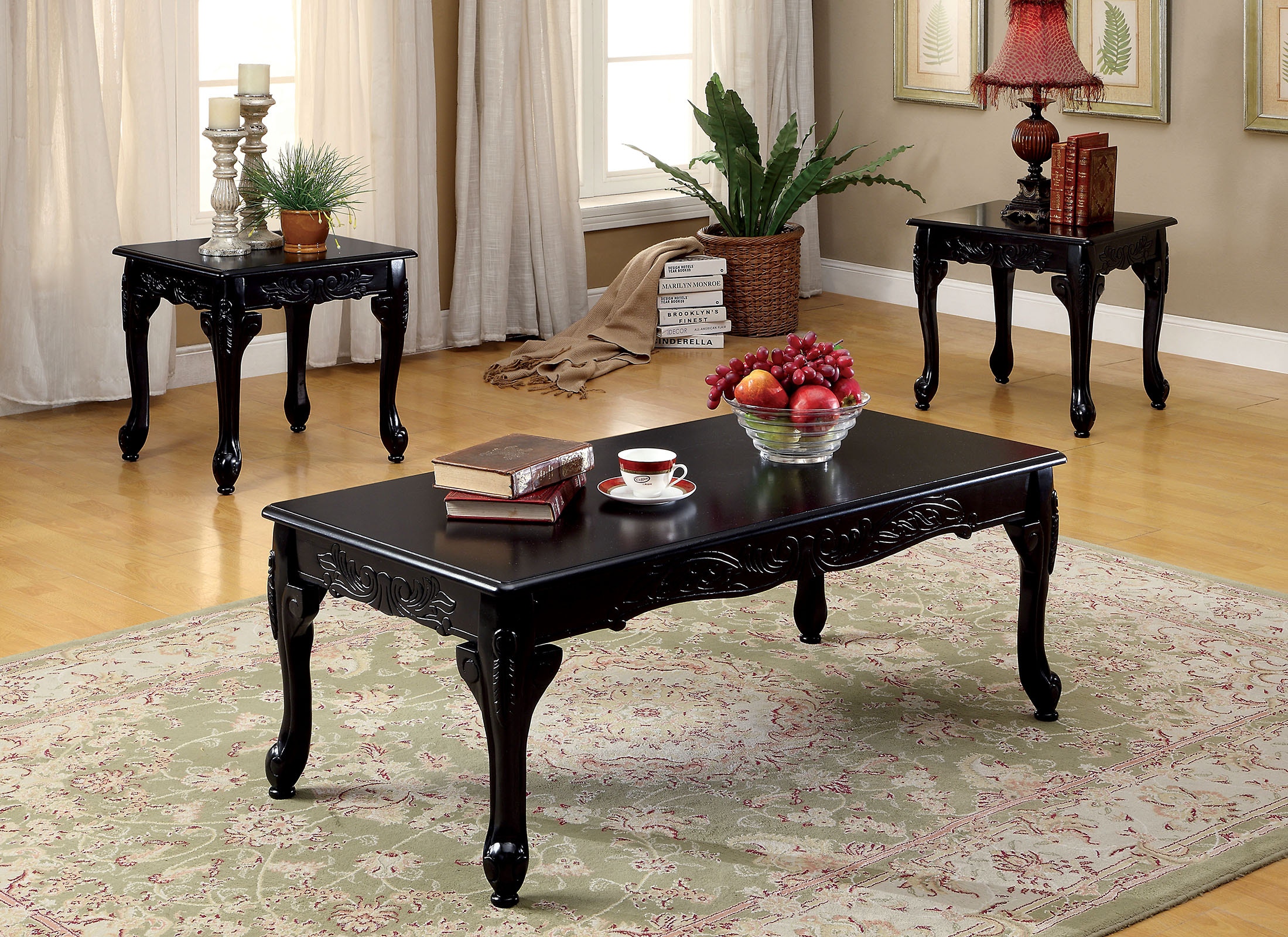 3 piece set coffee store table end tables