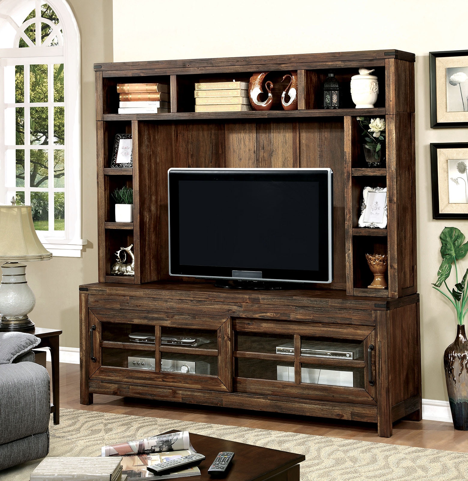 Tv stand deals with hutch