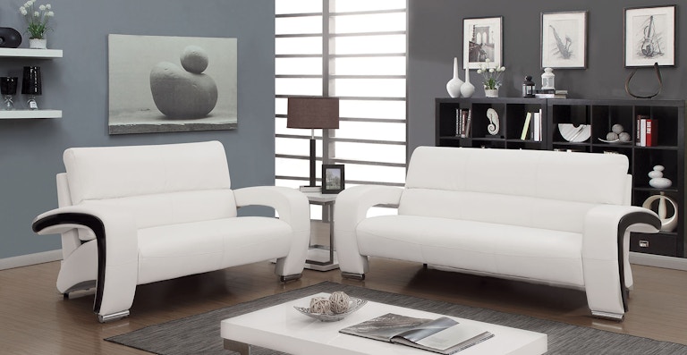 Furniture of America Living Room Love Seat, White CM6412WH-LV - The Furniture Mall - Duluth
