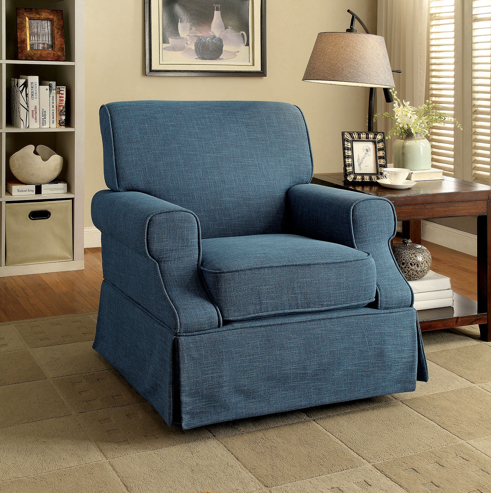 blue swivel rocker