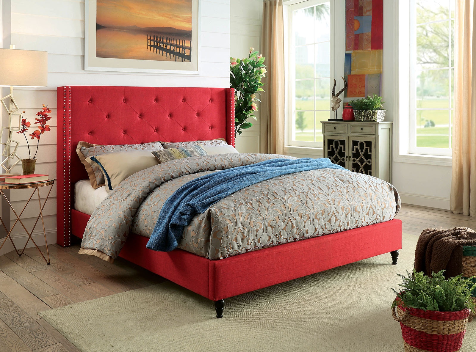 Furniture Of America Bedroom Twin Bed Red Cm7677rd T Bed The Furniture Mall Duluth And The