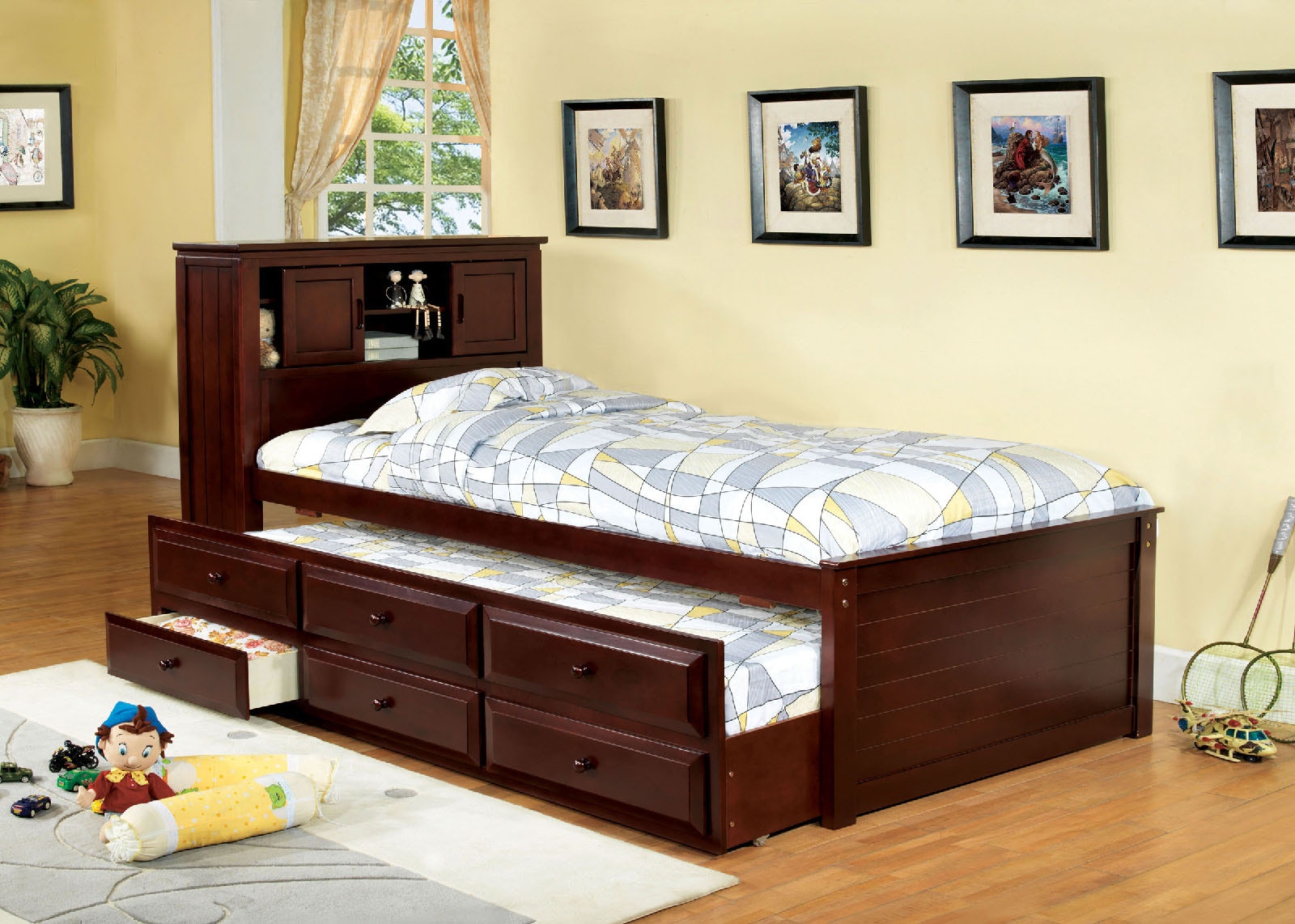 Furniture Of America Bedroom Twin Bed W Trundle 3 Drawers