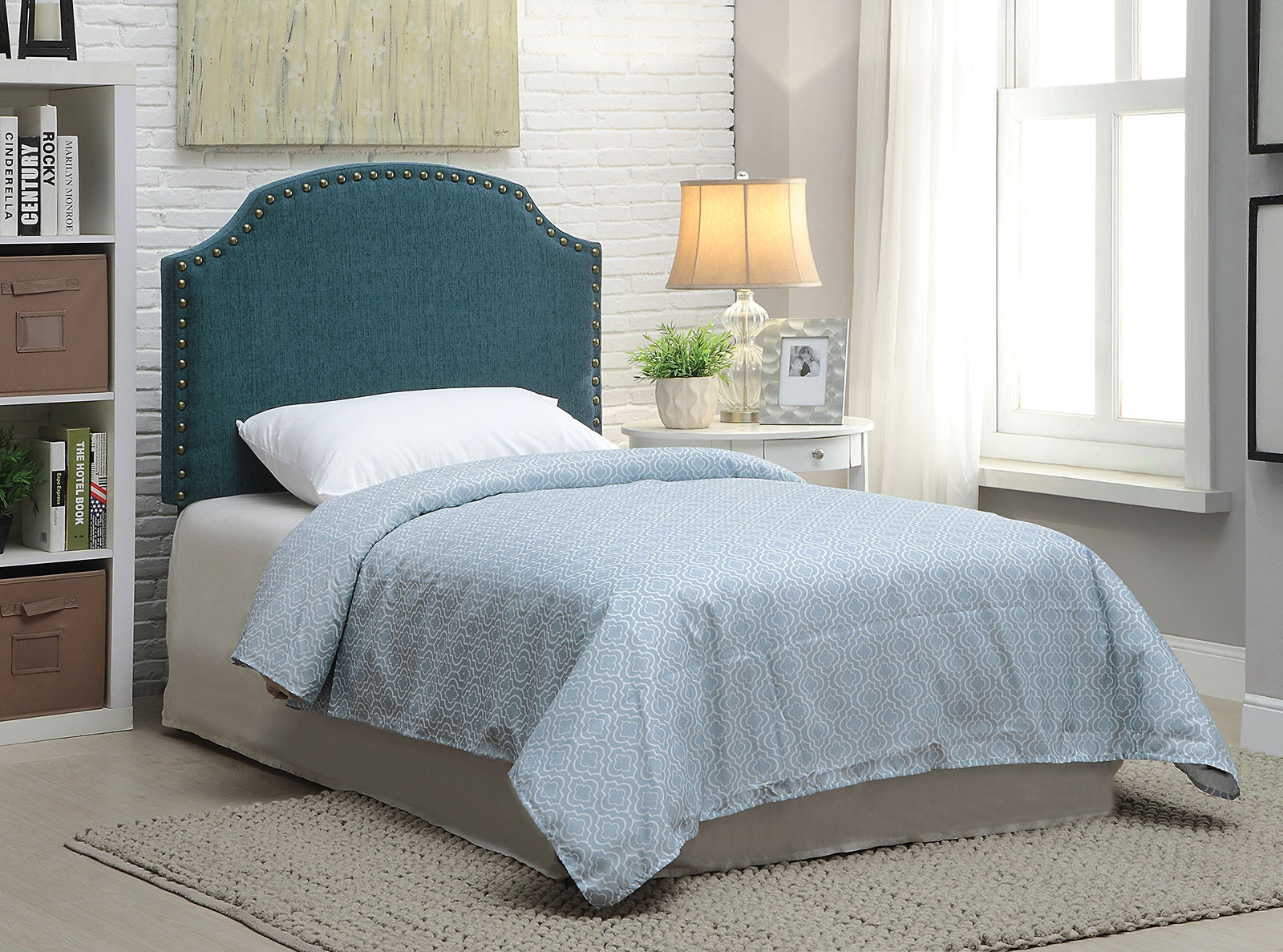 Furniture Of America Bedroom Twin Headboard Dark Teal Cm7880tl Hb