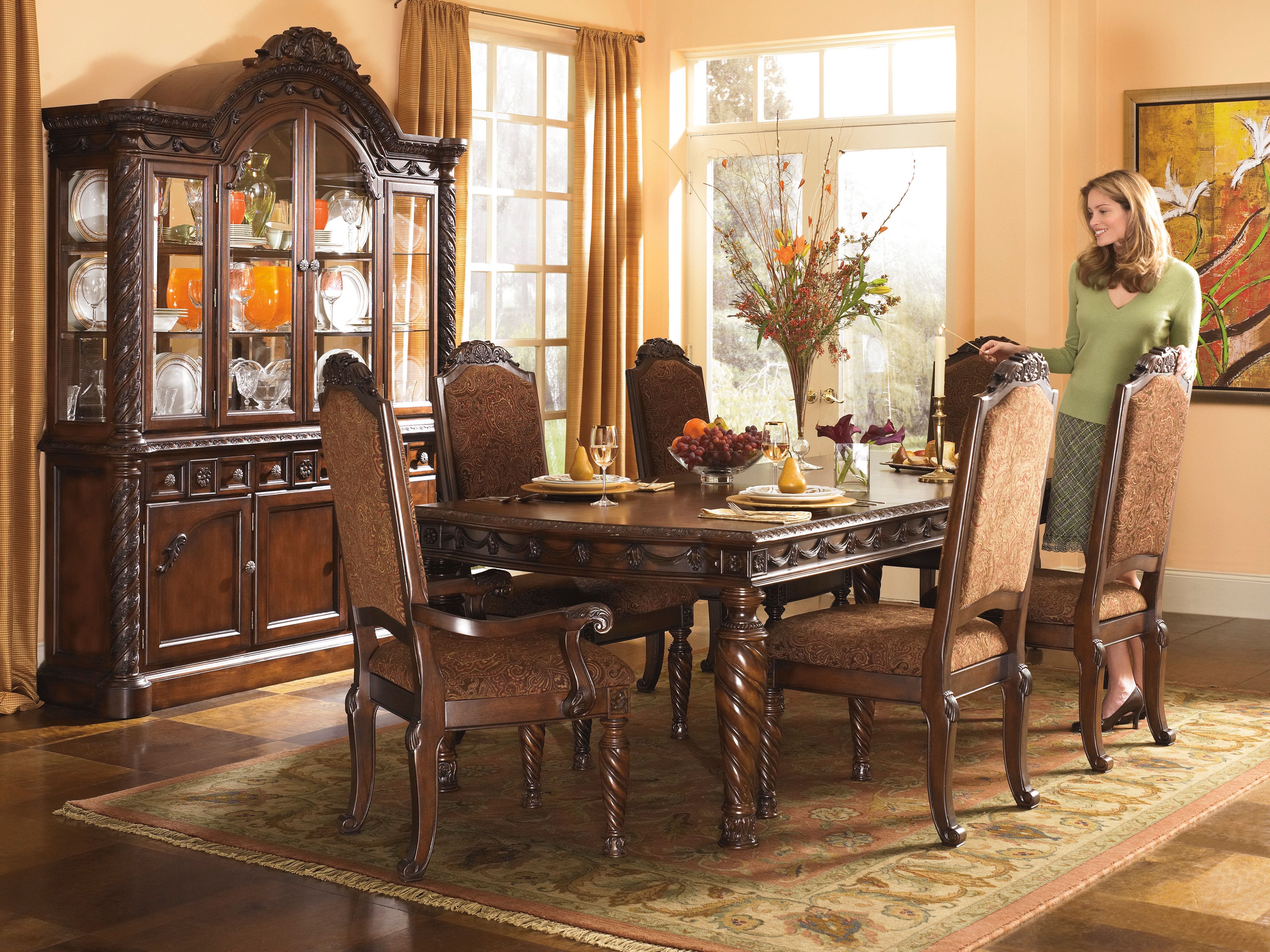 Millennium North Shore 7pc Dining Room Set D553 35ST1 The