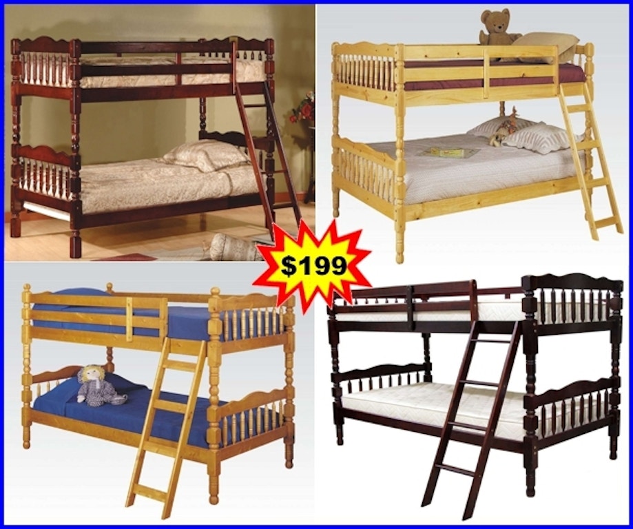 Starlite Bedroom Honey Oak Twin Twin Bunk Bed Lower Left Woodbb3 The Furniture Mall Duluth