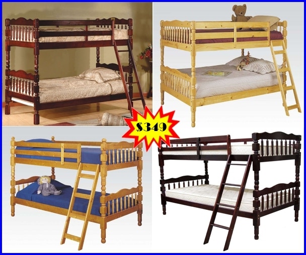 set of bunk beds