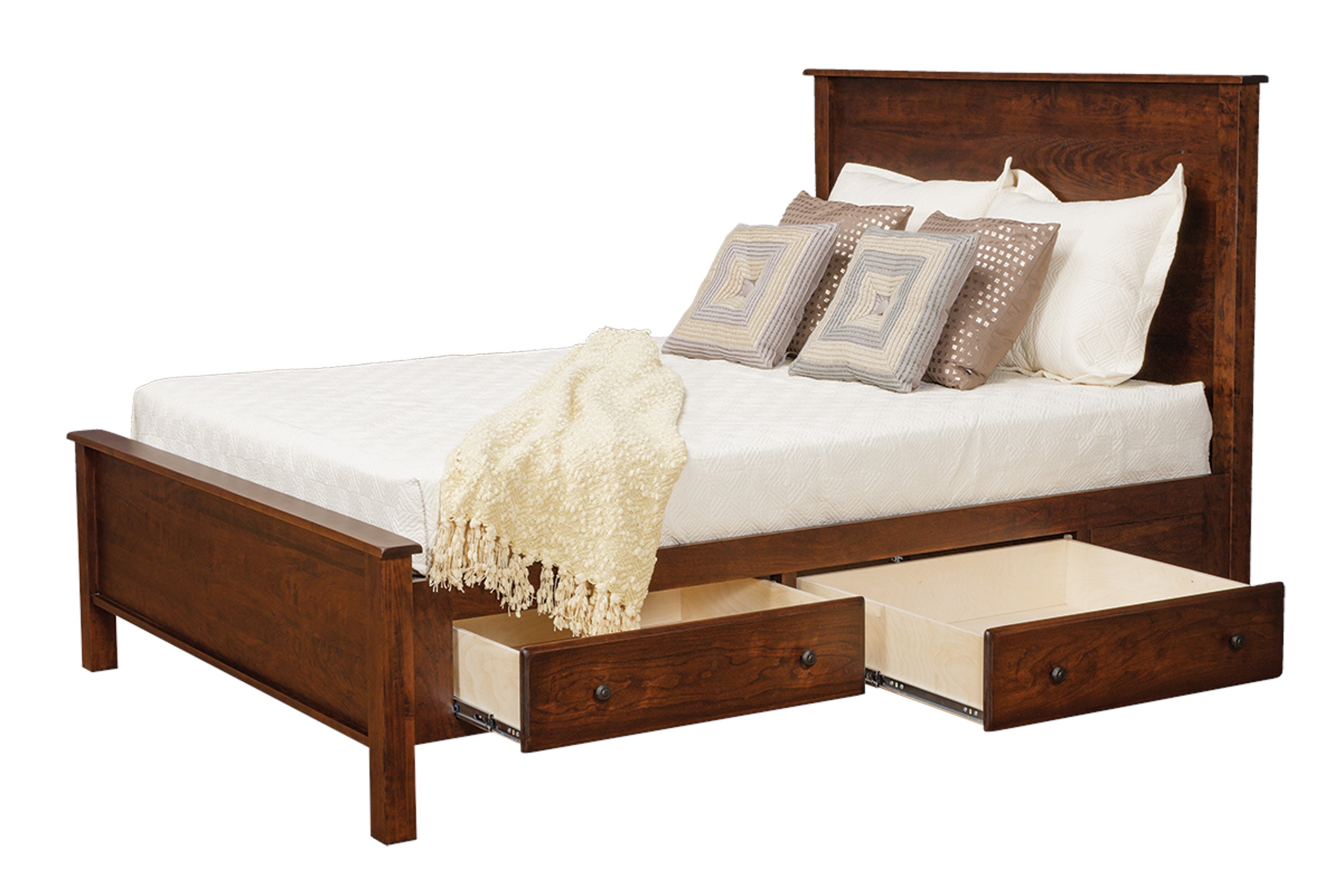 Daniel S Amish Bedroom Lewiston Queen Supreme Drawer Banks