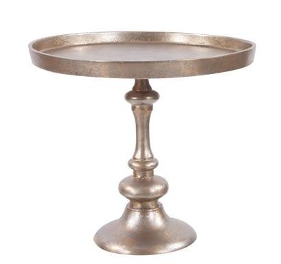  Aluminum Footed Tray in Antiqued Gold, Large 11183