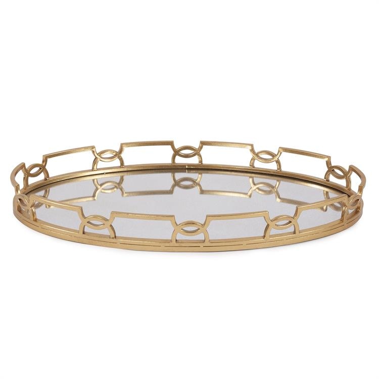 Bright Gold Metal Tray 11196