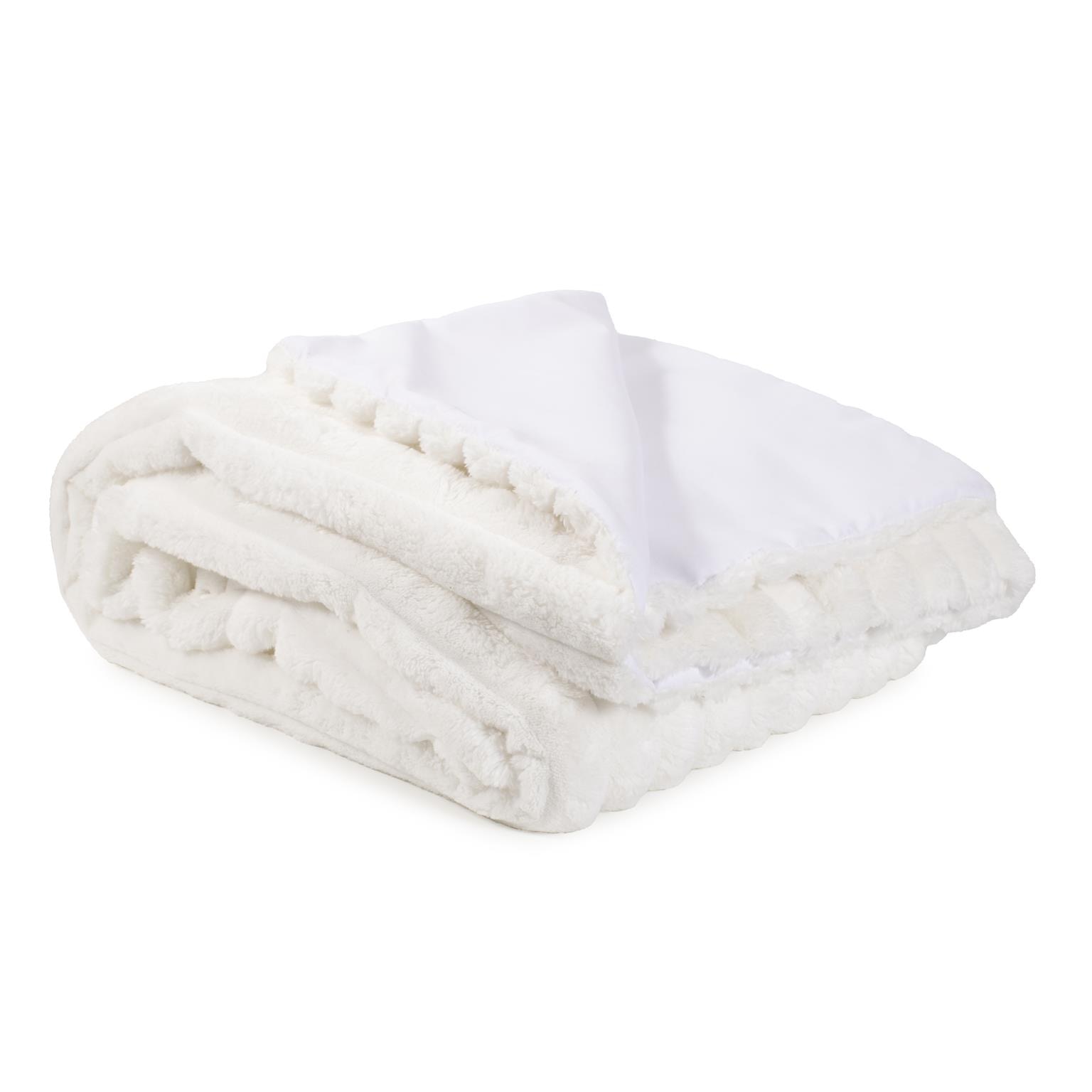 SHAR PEI THROW- WHITE 32-104