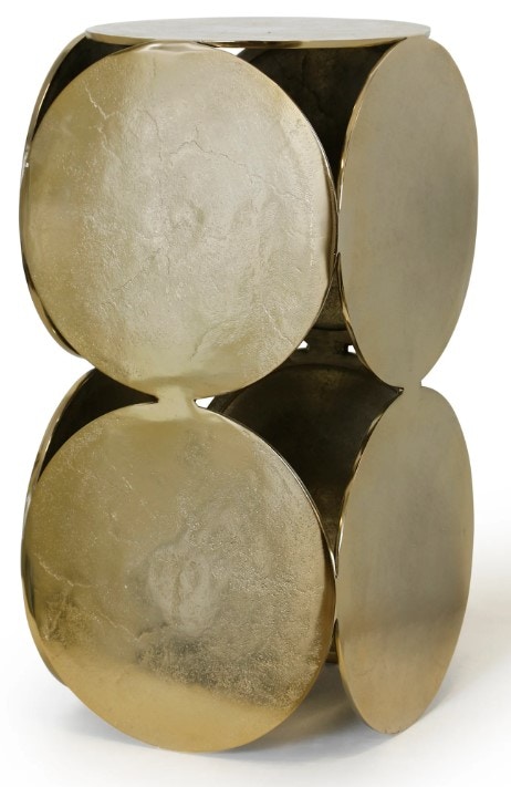  CHAMPAGNE DISK SIDE TABLE 11740