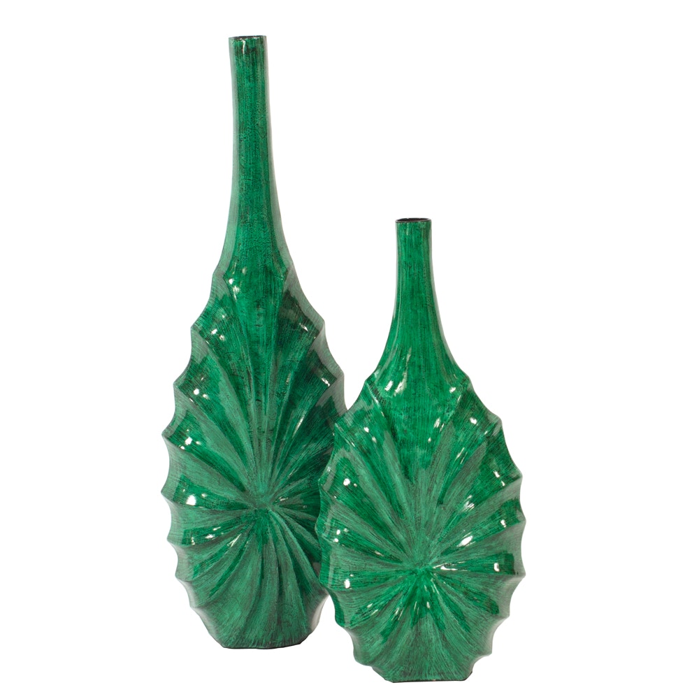 Howard Elliott Living Room Green Bamboo Vase 9887 Decor