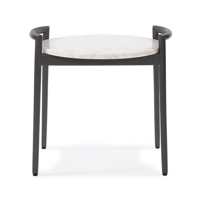  WHITE MARBLE SIDE TABLE 11590