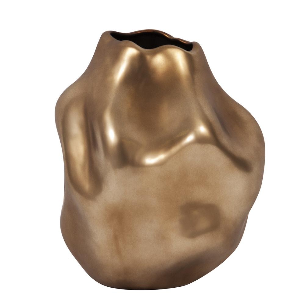  Matte Bronze Abstract Ceramic Vase 32-112