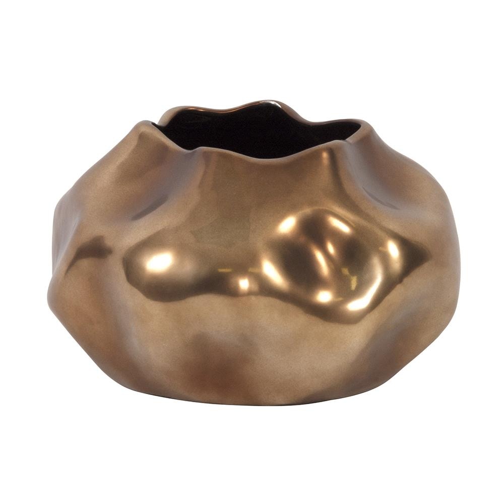  Matte Bronze Abstract Ceramic Vase-Small 32-82
