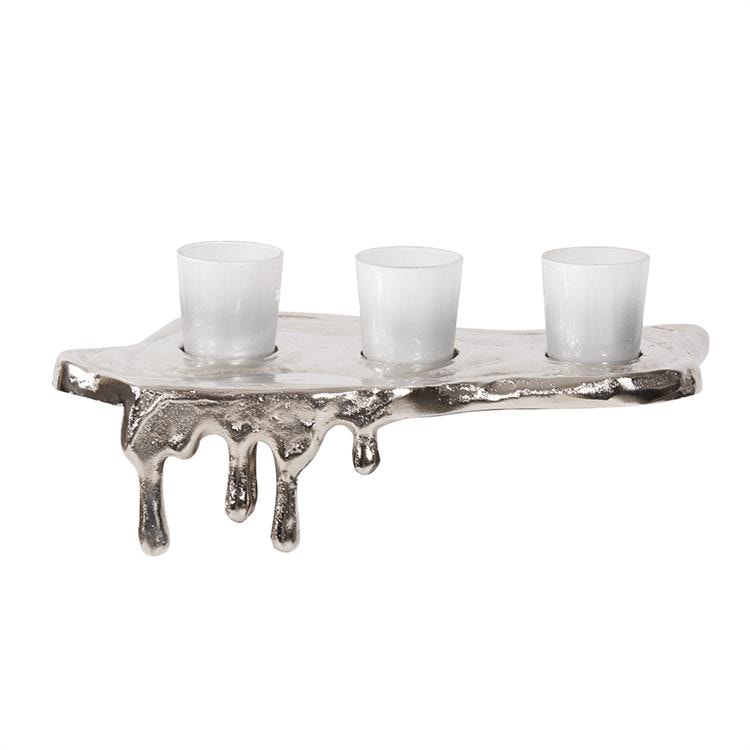  Molten Aluminum Candle Holder 11589