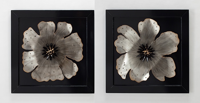  SET OF 2 METAL WALL DECOR 11945