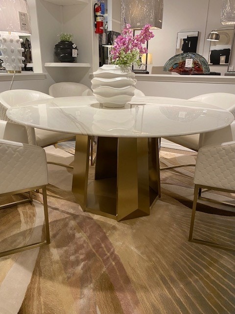  705 MARBLE & GOLD DINING TABLE 25-1