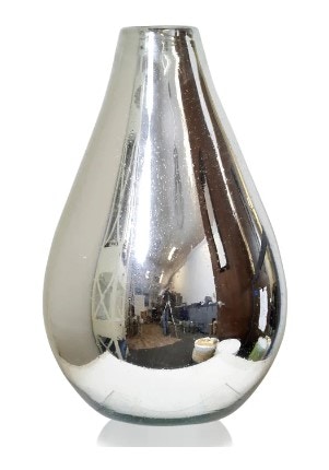  DROUP VASE LARGE SILVER 11879