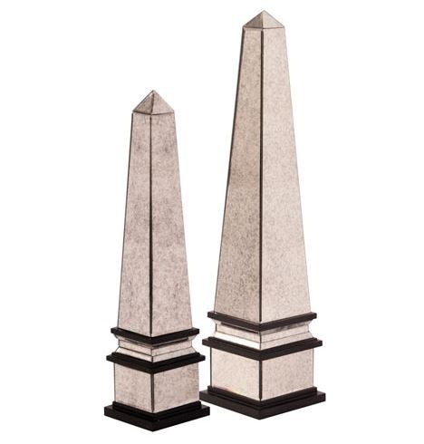  Antique Mirrored Obelisk 9989