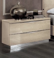  Beige Lacquer Nightstand 11677