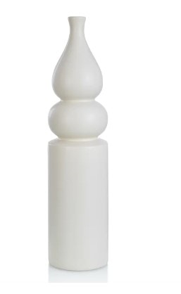  MATTE IVORY CERAMIC VASE 11883