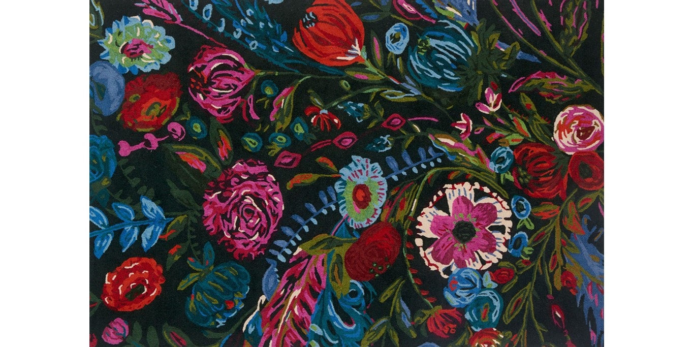  Wild Bloom Rug Forest/Fuchsia 10385
