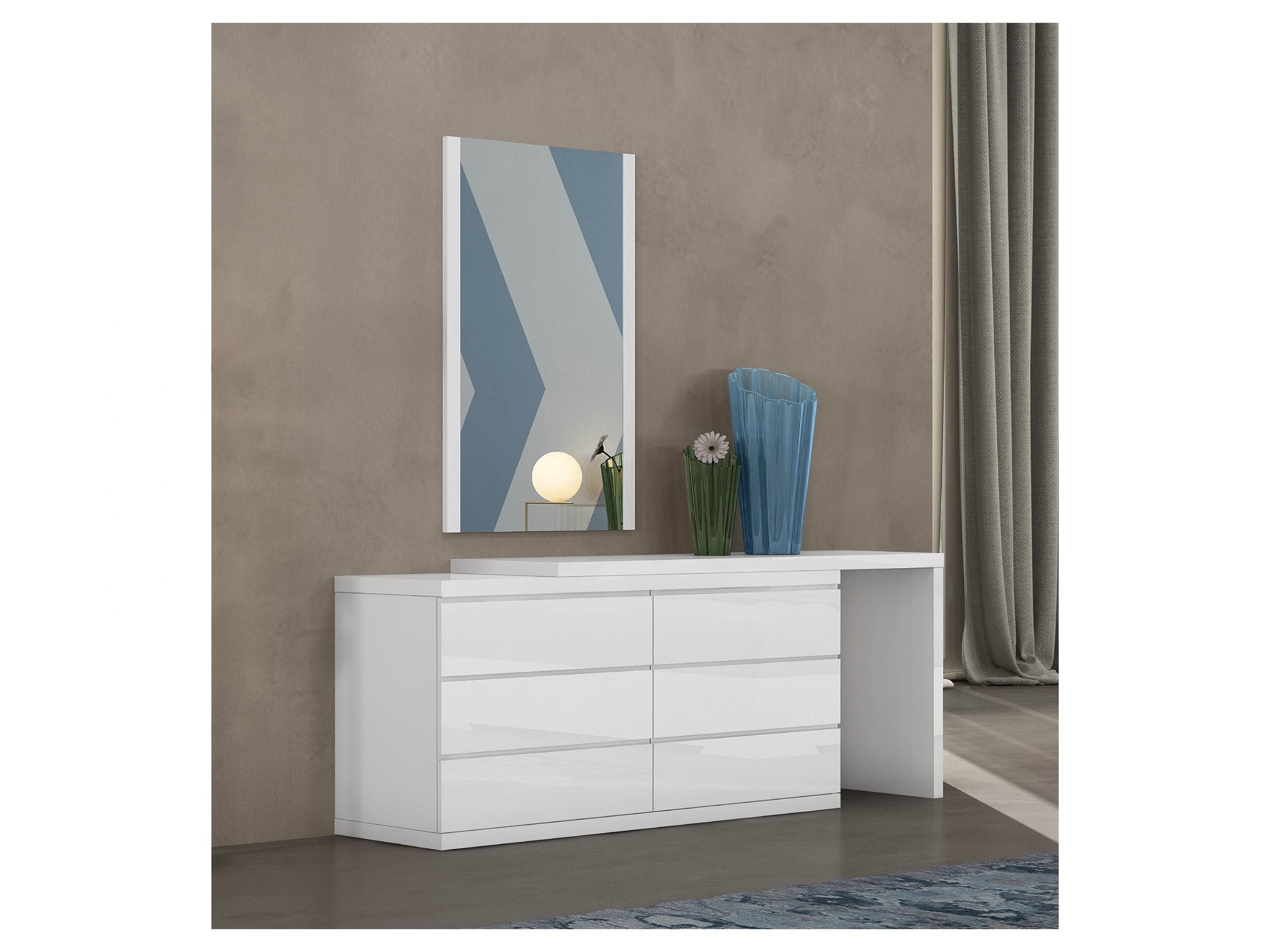  HIGH GLOSS WHITE DRESSER EXTENSION 35-8
