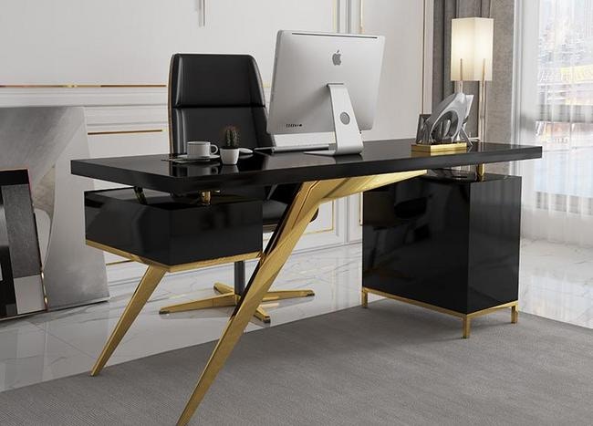 luxor white gloss desk