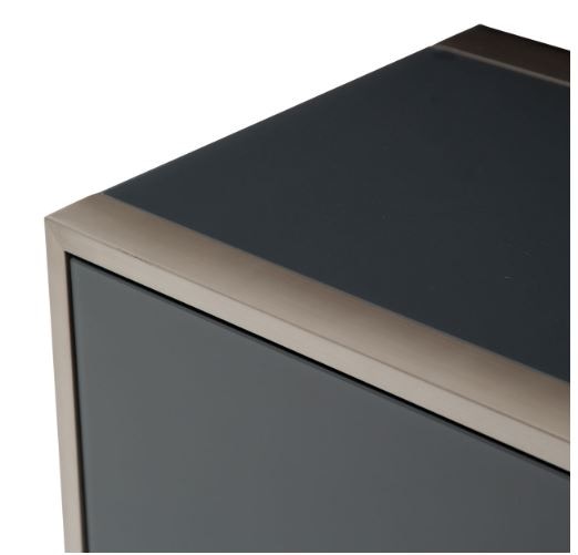 metal nightstand; glass top nightstand; wood nightstand