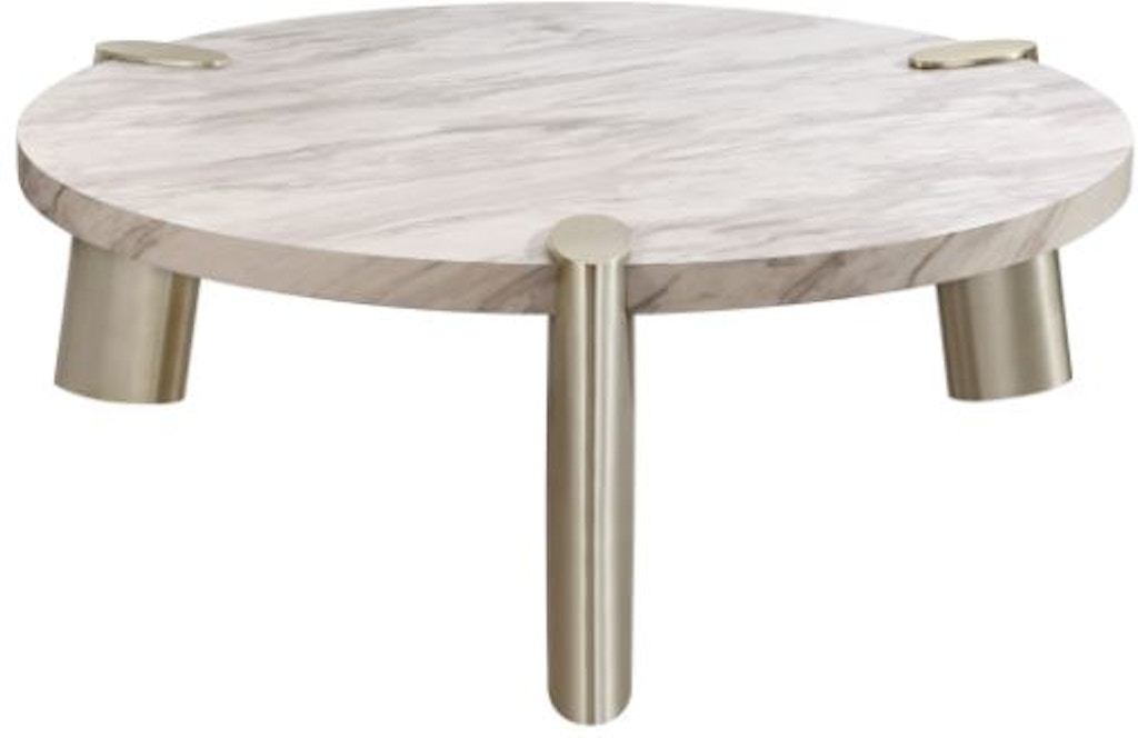 Whiteline Modern Living Living Room Faux Marble Coffee Table 11251 At Decor Interiors