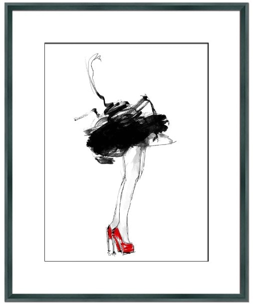  RED SHOES FRAMED ART 11707