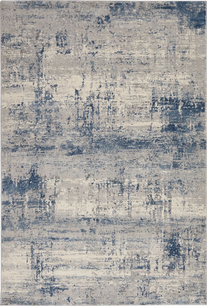  Rustic Ivory/Blue Rug 10774