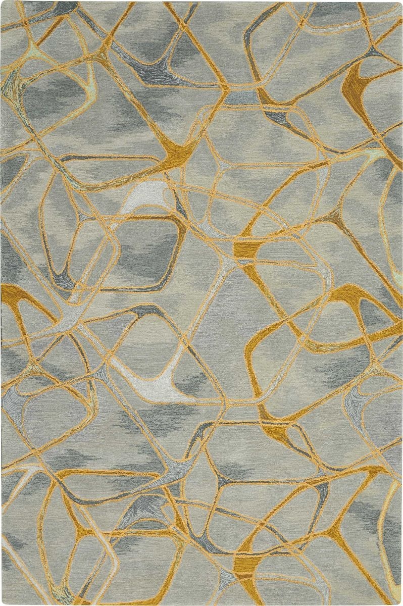  Symmetry Grey Yellow Rug 10790